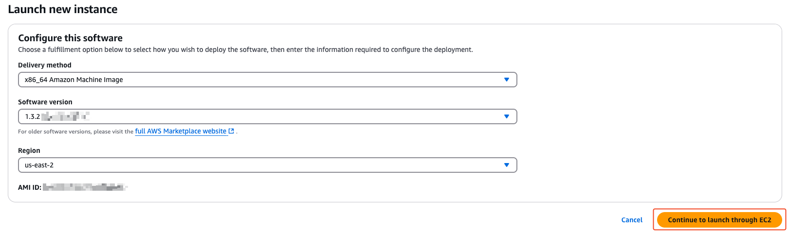 Step 2: Configure instance