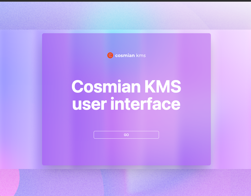Cosmian KMS UI